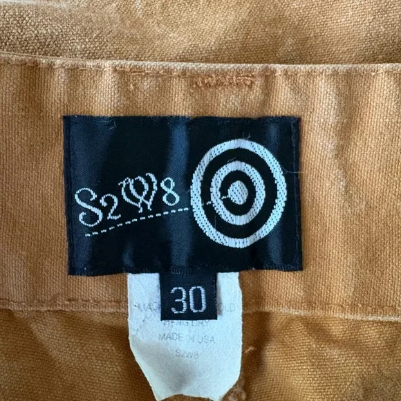 RARE S2W8 Made in USA Heavy Cotton Durable Pants Beige Size 30